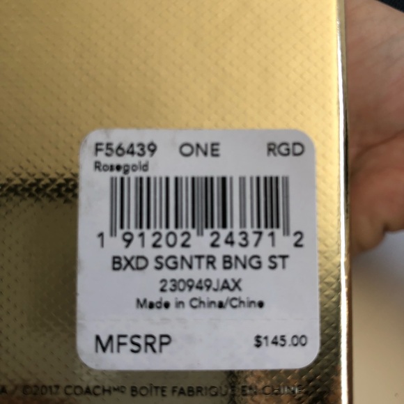 NWT Coach Rose Gold Bangle Bracelet Set - Picture 3 of 5